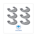 Boardwalk Commode Mat 2.0, Rubber, 22.88 x 22, Gray/White, 6/Carton