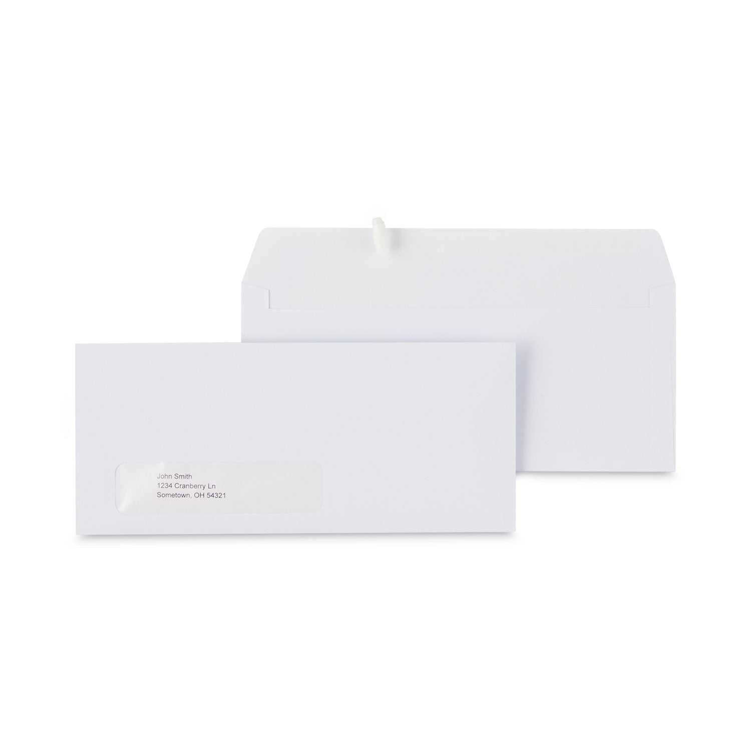 Open-Side Business Envelope, 1 Window, #10, Commercial Flap, Gummed ...