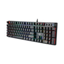 Adesso RGB Programmable Mechanical Gaming Keyboard with Detachable Magnetic Palmrest, 108 Keys, Black