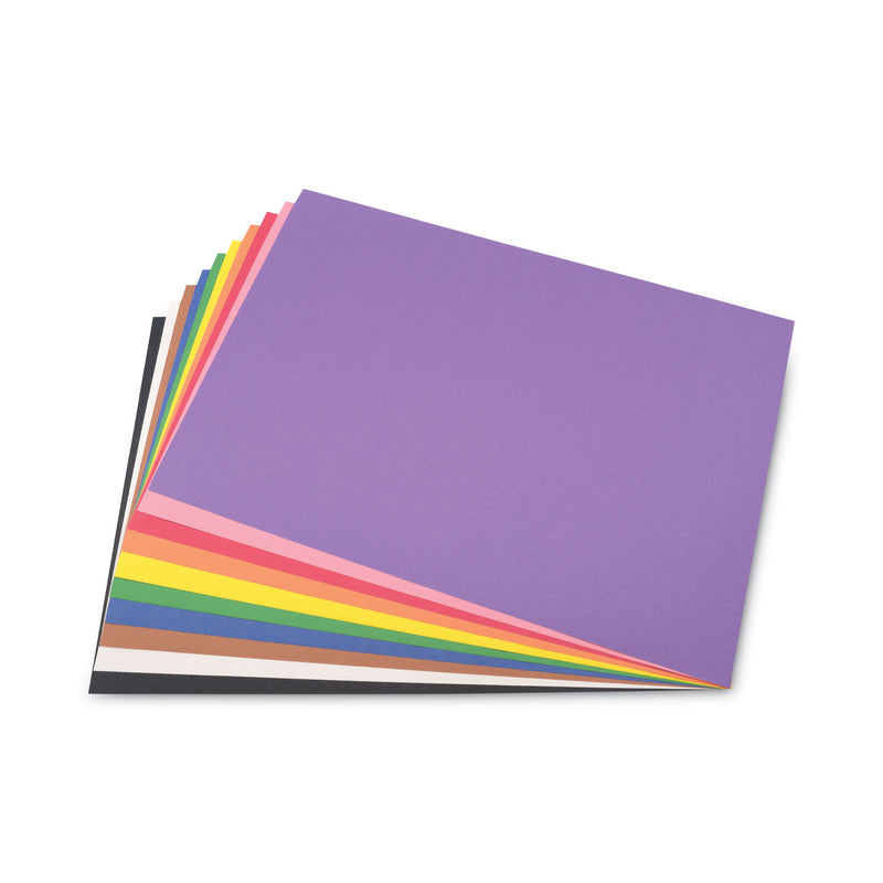 Prang SunWorks Construction Paper, 50 lb Text Weight, 12 x 18, Assorted, 50/Pack