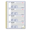 Rediform Money Receipt Book, Two-Part Carbonless, 7 x 2.75, 4/Page, 300 Forms
