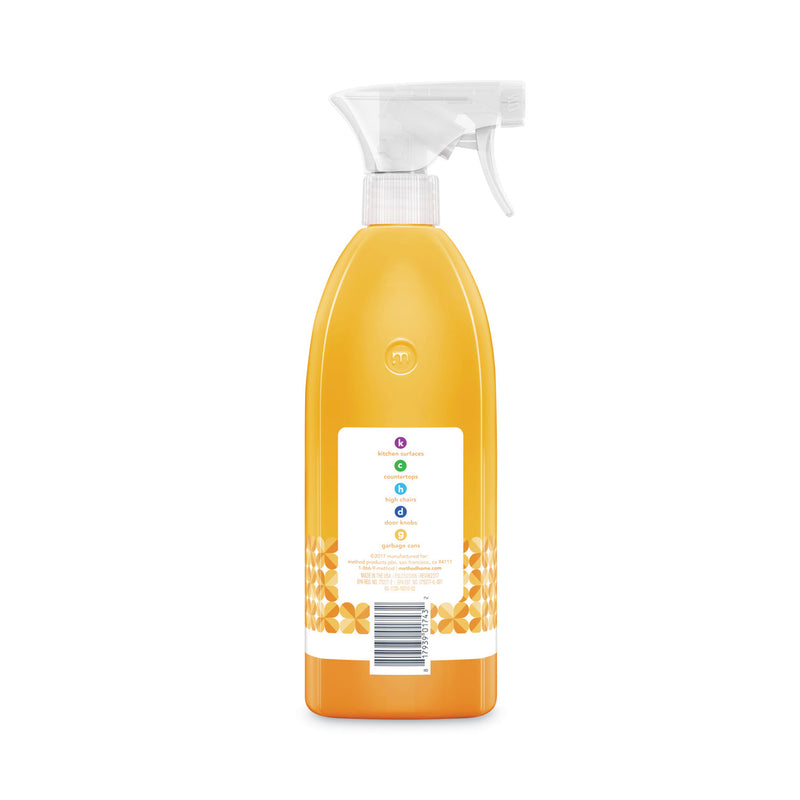 Method Antibacterial Spray, Citron Scent, 28 oz Plastic Bottle, 8/Carton