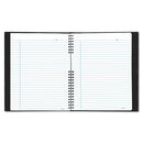 Blueline EcoLogix NotePro Executive Notebook, 1 Subject, Medium/College Rule, Black Cover, 11 x 8.5, 100 Sheets