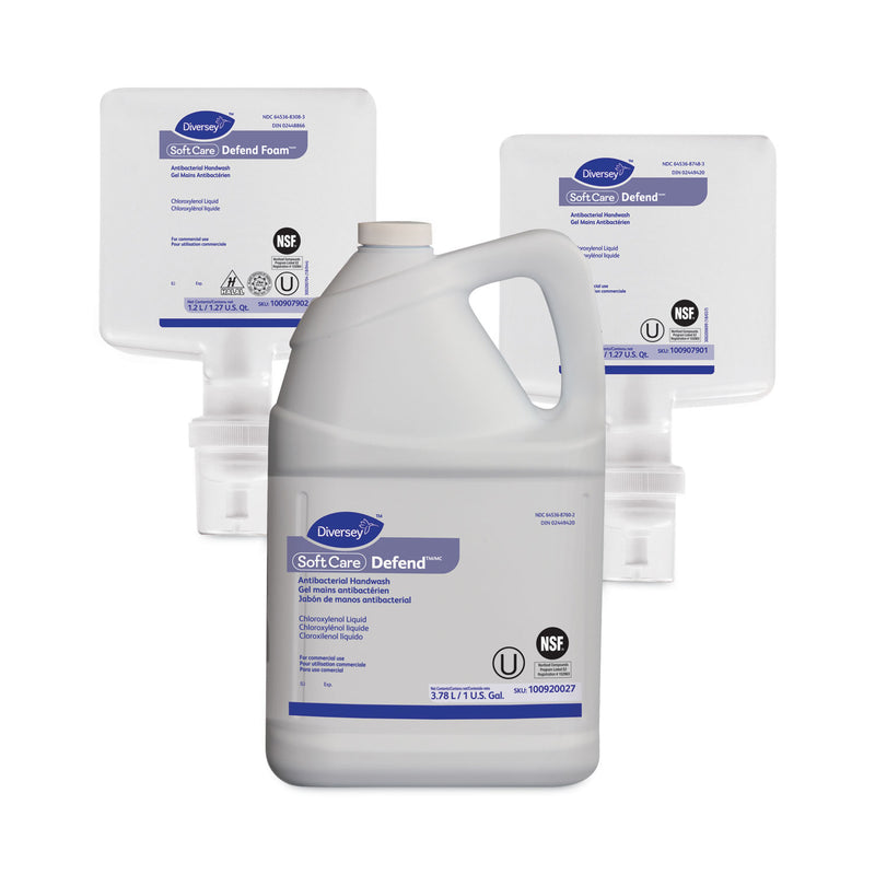 Diversey Soft Care Defend Foam Handwash, Fragrance-Free, 1.2 L Refill, 6/Carton