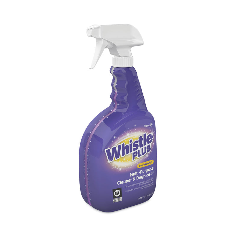 Diversey Whistle Plus Multi-Purpose Cleaner and Degreaser, Citrus, 32 oz Spray Bottle, 8/Carton