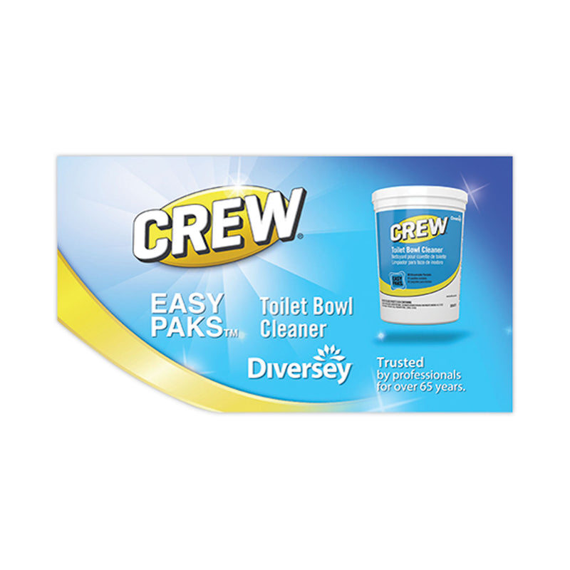Diversey Crew Easy Paks Toilet Bowl Cleaner, Fresh Floral Scent, 0.5 oz Packet, 90 Packets/Tub, 2 Tubs/Carton