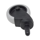Rubbermaid Replacement Bayonet-Stem Swivel Casters, Grip Ring Stem, 3" Soft Rubber Wheel, Black