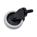 Rubbermaid Replacement Bayonet-Stem Swivel Casters, Grip Ring Stem, 3" Soft Rubber Wheel, Black