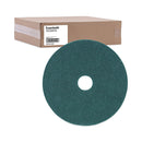 Boardwalk Heavy-Duty Scrubbing Floor Pads, 19" Diameter, Green, 5/Carton
