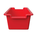 deflecto Antimicrobial Rectangle Storage Bin, Red
