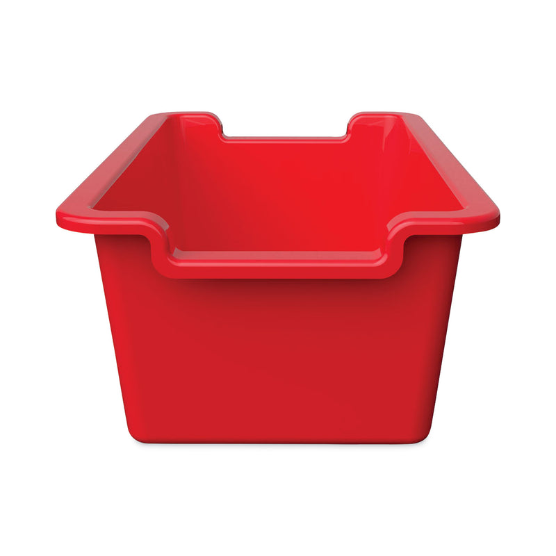 deflecto Antimicrobial Rectangle Storage Bin, Red