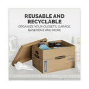 Bankers Box SmoothMove Classic Moving/Storage Box Kit, Half Slotted Container (HSC), Assorted Sizes: (8) Small, (4) Med, Brown/Blue,12/CT