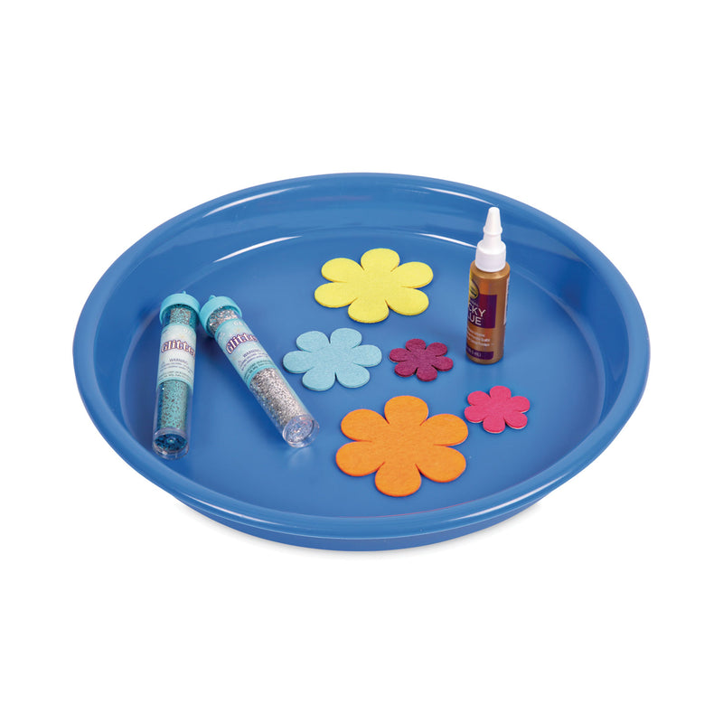deflecto Little Artist's Antimicrobial Craft Tray, 13" Dia., Blue