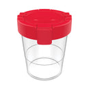 deflecto Antimicrobial No Spill Paint Cup, 3.46 w x 3.93 h, Red
