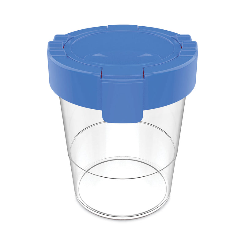 deflecto Antimicrobial No Spill Paint Cup, 3.46 w x 3.93 h, Blue