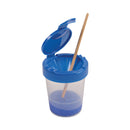 deflecto Antimicrobial No Spill Paint Cup, 3.46 w x 3.93 h, Blue