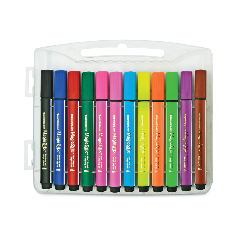 The Pencil Grip Magic Stix Markers, Medium Bullet Tip, Assorted Colors, 24/Pack