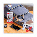 VELCRO Portable Cord Ties, (4) 3" x 0.25"/ (4) 5" x 0.38"/ (4) 7" x 0.5", Black/Gray/White, 12/Pack