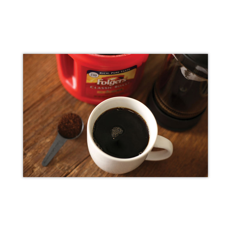 Folgers Coffee, Classic Roast, Ground, 25.9 oz Canister, 6/Carton