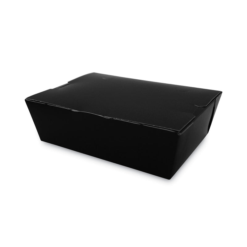 SCT ChampPak Carryout Boxes, 7.75 x 5.5 x 2.5, Black, Paper, 200/Carton