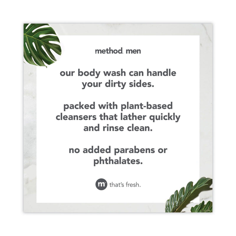 Method Mens Body Wash, Cedar and Cyprus, 18 oz, 6/Carton
