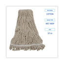 Boardwalk Mop Head, Pro Loop Web/Tailband, Premium Standard Head, Cotton, 32-Oz., White