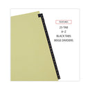 Universal Deluxe Preprinted Simulated Leather Tab Dividers with Gold Printing, 25-Tab, A to Z, 11 x 8.5, Buff, 1 Set