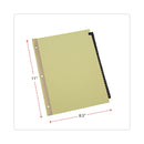 Universal Deluxe Preprinted Simulated Leather Tab Dividers with Gold Printing, 31-Tab, 1 to 31, 11 x 8.5, Buff, 1 Set