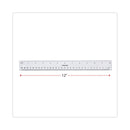 Universal Clear Plastic Ruler, Standard/Metric, 12" Long, Clear