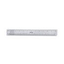 Universal Clear Plastic Ruler, Standard/Metric, 12" Long, Clear