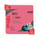 WypAll Power Clean X80 Heavy Duty Cloths,, 12.5 x 12, Red, 50/Box, 4 Boxes/Carton