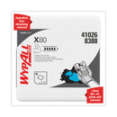 WypAll Power Clean X80 Heavy Duty Cloths, 1/4 Fold, 12.5 x 12, White, 50/Box, 4 Boxes/Carton