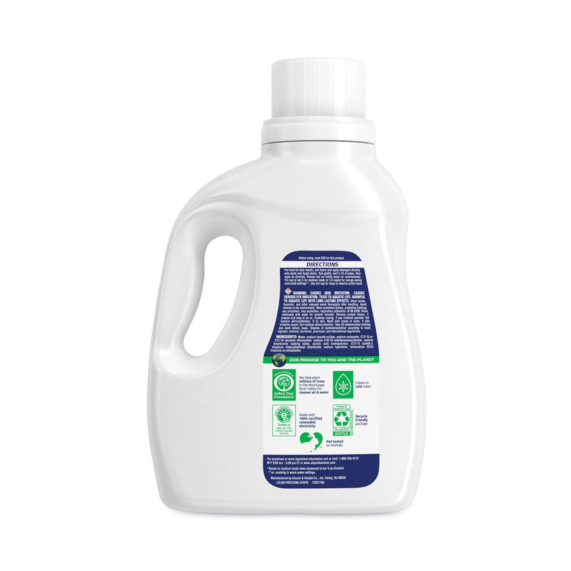 Arm & Hammer HE Compatible Liquid Detergent, Unscented, 67.5 oz Bottle, 6/Carton