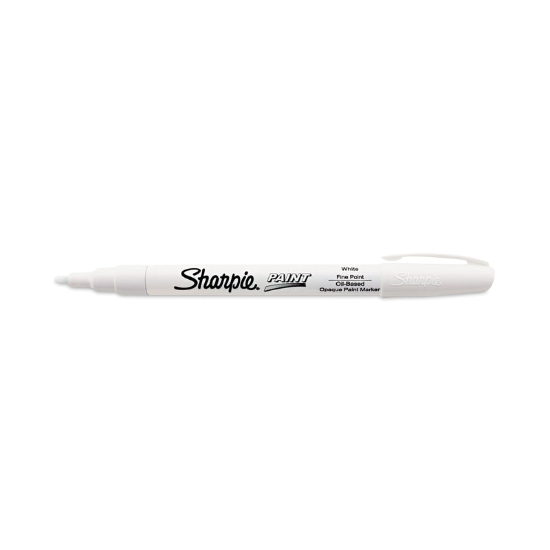 Sharpie Permanent Paint Marker, Fine Bullet Tip, White, Dozen