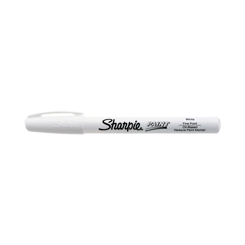 Sharpie Permanent Paint Marker, Fine Bullet Tip, White, Dozen