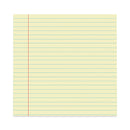 Universal Glue Top Pads, Wide/Legal Rule, 50 Canary-Yellow 8.5 x 11 Sheets, Dozen