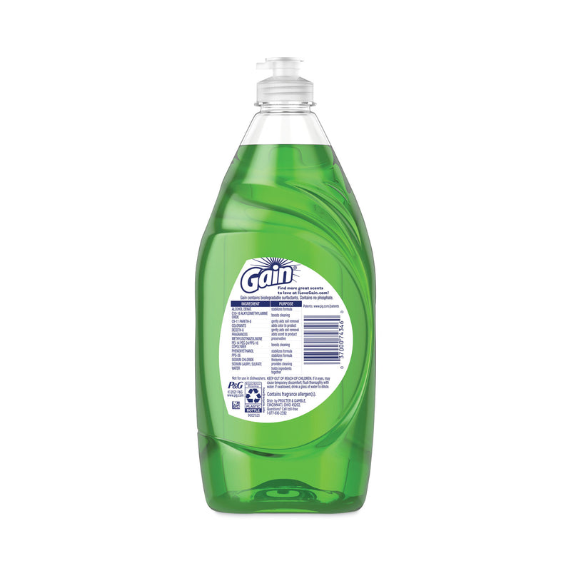 Gain Dishwashing Liquid, Gain Original, 38 oz Bottle, 8/Carton