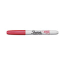 Sharpie Metallic Fine Point Permanent Markers, Fine Bullet Tip, Red, Dozen