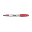 Sharpie Metallic Fine Point Permanent Markers, Fine Bullet Tip, Red, Dozen