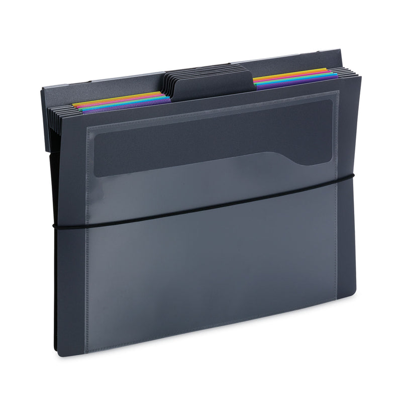 Smead Cascading Wall Organizer, 6 Sections, Letter Size, 14.25 x 24.25, Gray, Neon Green, Neon Orange, Neon Pink, Purple, Yellow