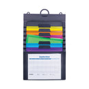 Smead Cascading Wall Organizer, 6 Sections, Letter Size, 14.25 x 24.25, Gray, Neon Green, Neon Orange, Neon Pink, Purple, Yellow