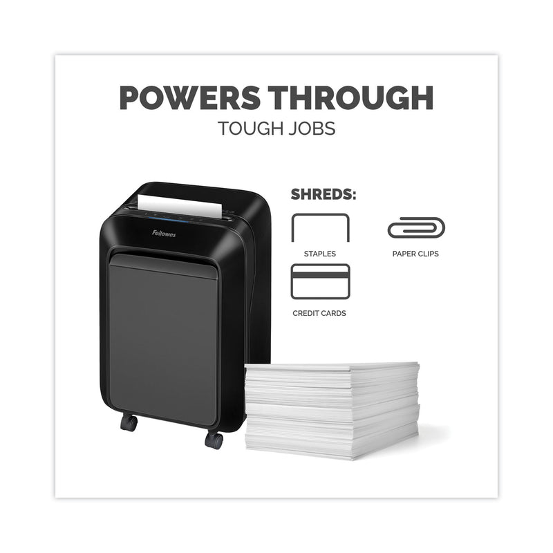 Fellowes Powershred LX210 Micro-Cut Shredder, 16 Manual Sheet Capacity, Black