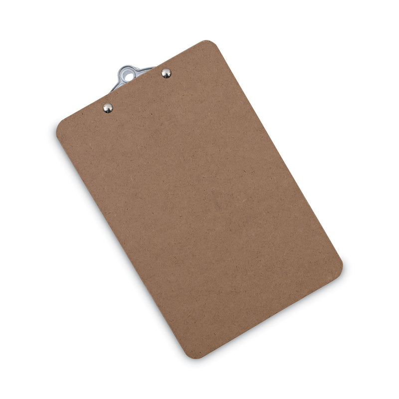 Universal Hardboard Clipboard, 0.75" Clip Capacity, Holds 5 x 8 Sheets, Brown, 3/Pack