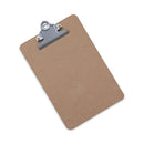 Universal Hardboard Clipboard, 0.75" Clip Capacity, Holds 5 x 8 Sheets, Brown, 3/Pack