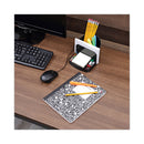 Universal Deluxe Message Center, 6 Compartments, Plastic, 5.5 x 6.75 x 5, Black