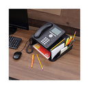 Universal Recycled Telephone Stand and Message Center, 12.25 x 10.5 x 5.25, Black