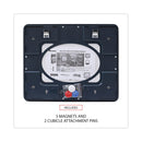 Universal Recycled Cubicle Dry Erase Board, 15.88 x 12.88, Charcoal, with Three Magnets