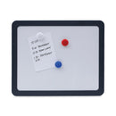 Universal Recycled Cubicle Dry Erase Board, 15.88 x 12.88, Charcoal, with Three Magnets
