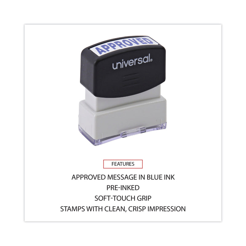 Universal Message Stamp, APPROVED, Pre-Inked One-Color, Blue