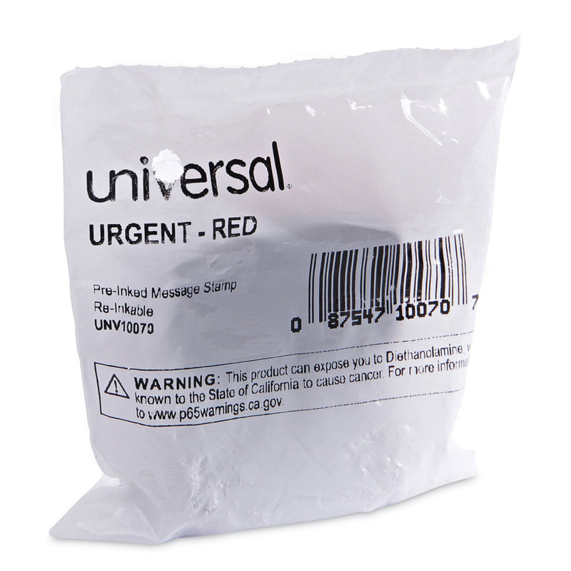 Universal Message Stamp, URGENT, Pre-Inked One-Color, Red